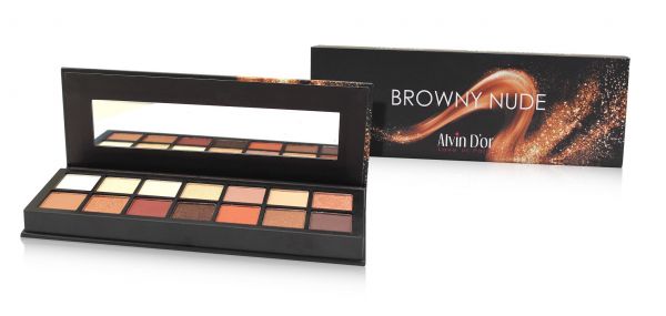 Alvin D`or AES-12 Eye shadow BROWNY NUDE palette 14 shades 15g